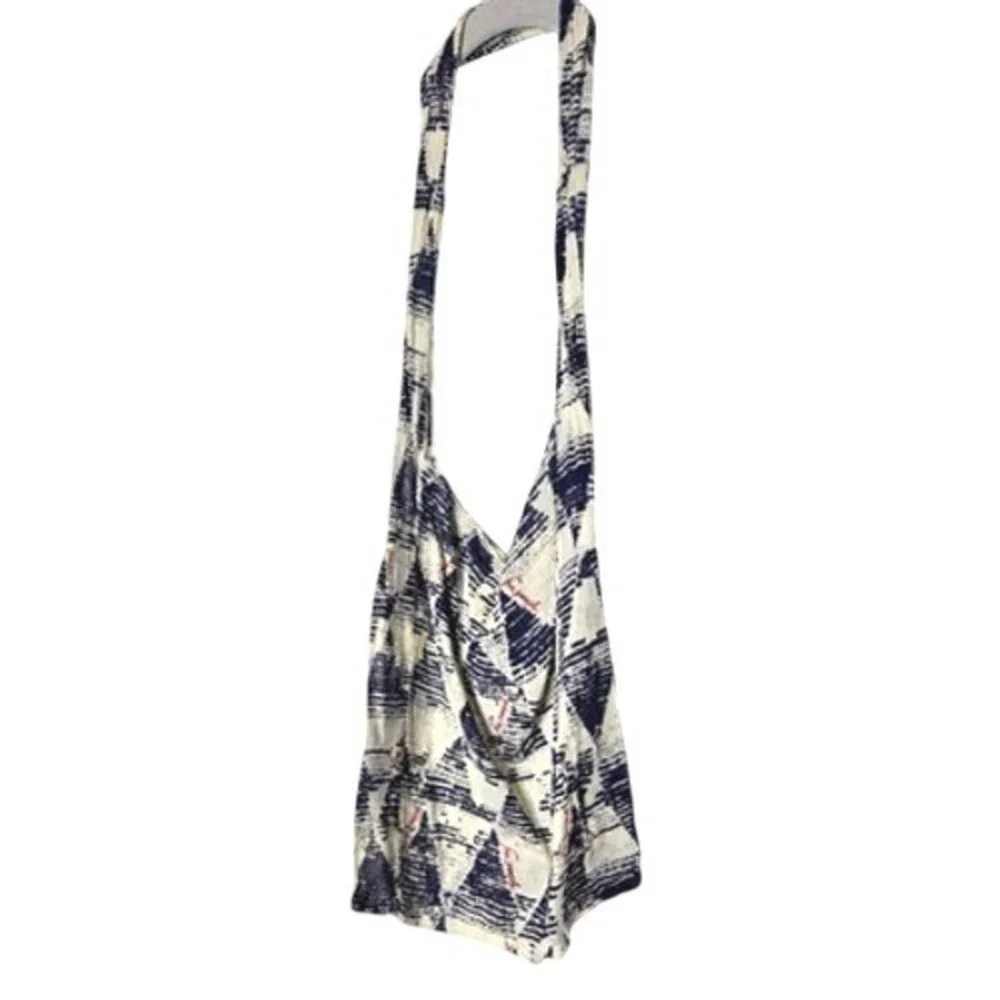 Free People Gauzy Tote Sheer Boho Blue‎ Beach Shopping Shoulder Bag Summer 13x13